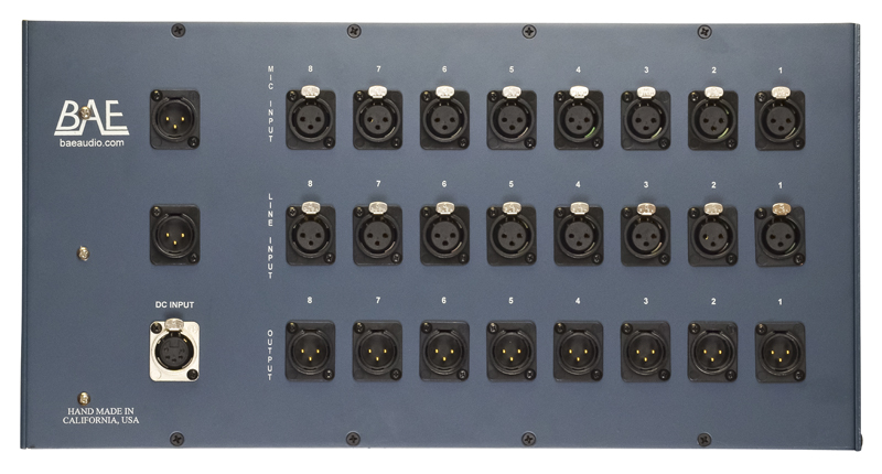 BAE Audio 8CM 8 Channel mixer w/power supply 48v