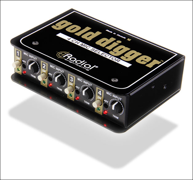 Radial Gold Digger 4-Channel Mic Selector